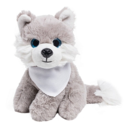Teddy wolf with a white scarf for printing
